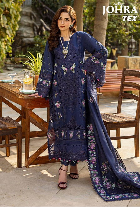 Johra Tex 183 B Cambric Cotton Pakistani Salwar Suits Suppliers In India